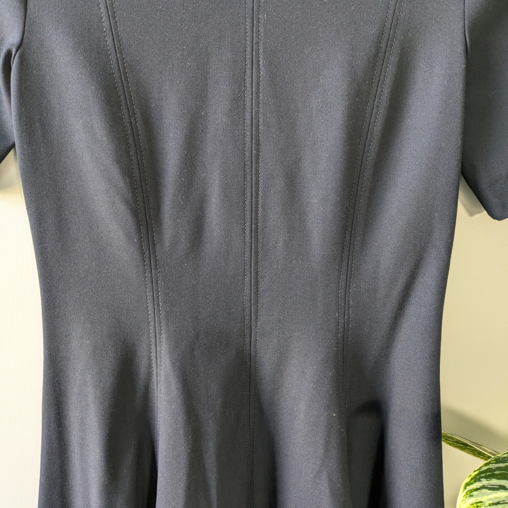 NWOT Zara Elegant Blue Short Sleeve Dress - Picture 3 of 8